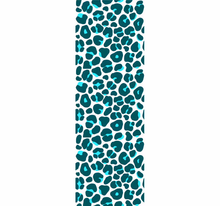 Teenage roller blind in blue and black neon leopard print - TenStickers