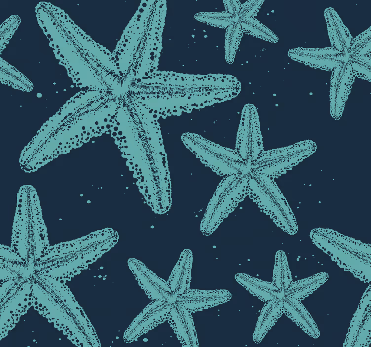 Teenage roller blind starfish blue tones - TenStickers