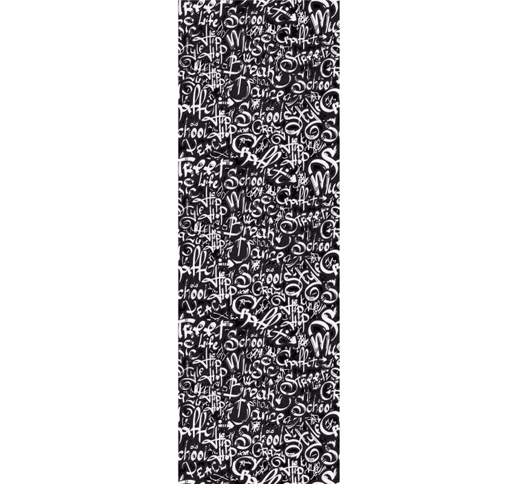 Teenage roller blind with graffiti tags design - TenStickers