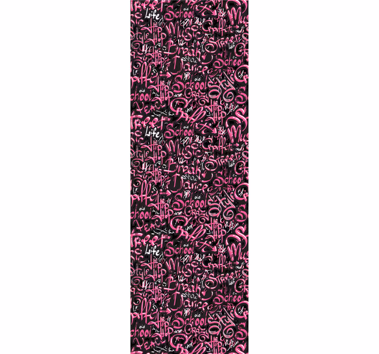 Teenage roller blind pink and black graffiti - TenStickers