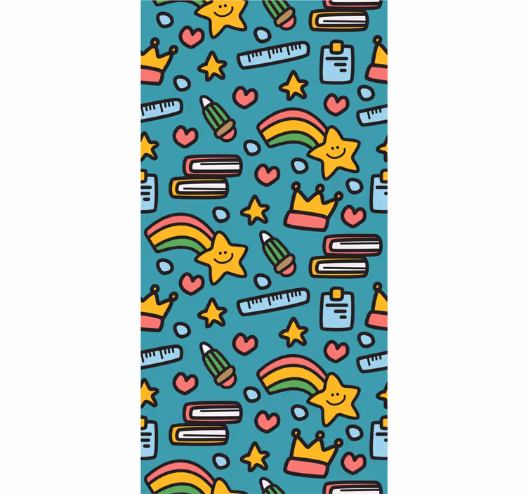 Teenage roller blind with cute child design - TenStickers