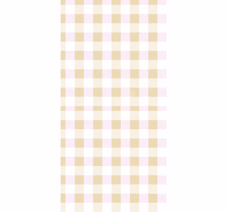Teenage roller blind in pink and gold tartan - TenStickers