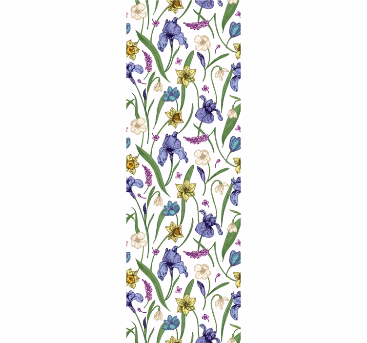 Teenage roller blind with floral design - TenStickers
