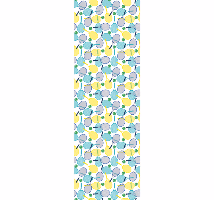 Teenage roller blind with vibrant racket patterns - TenStickers