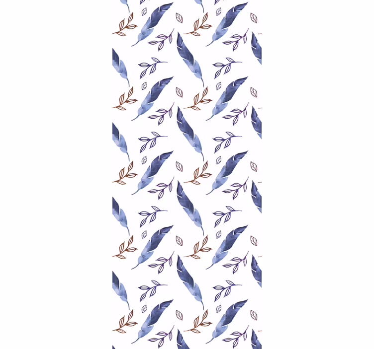 Teenage roller blind elegant abstract watercolor feather - TenStickers