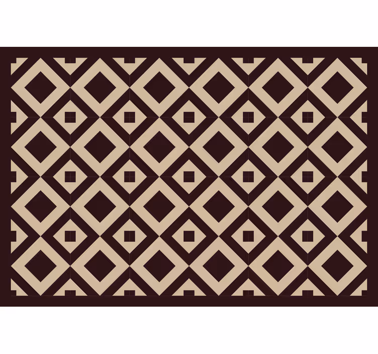 Bathroom window blind in vintage beige squared pattern - TenStickers