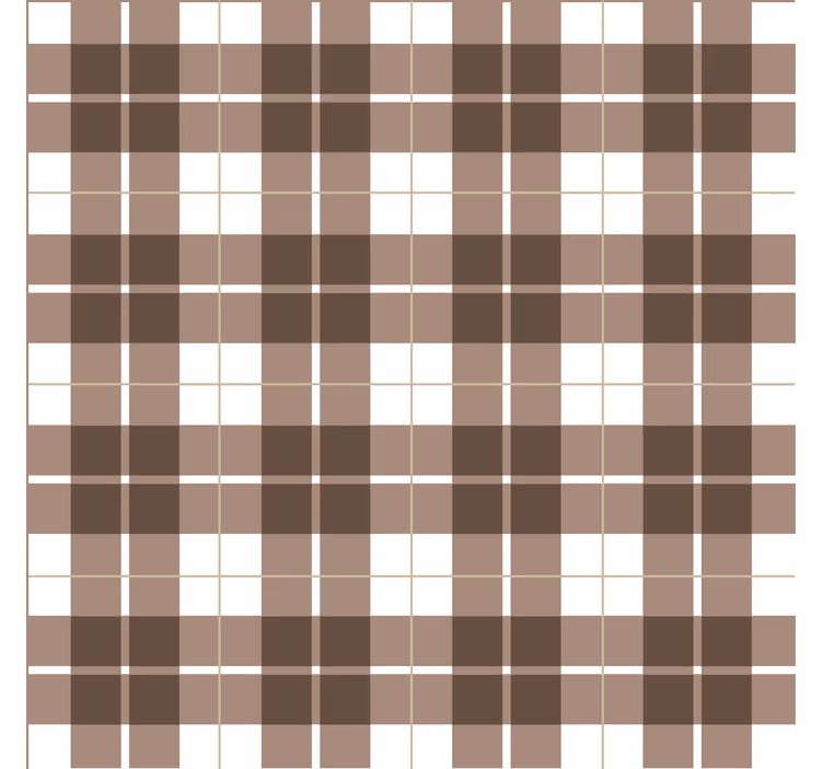 Bathroom window blind in brown and white squares - TenStickers