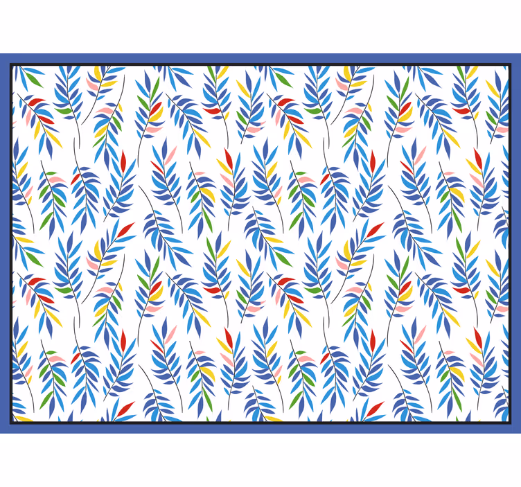 Bathroom window blind multicolor mosaic little leaves - TenStickers