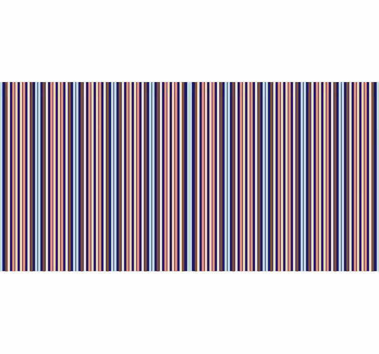 Bathroom window blind in blue and brown stripes - TenStickers