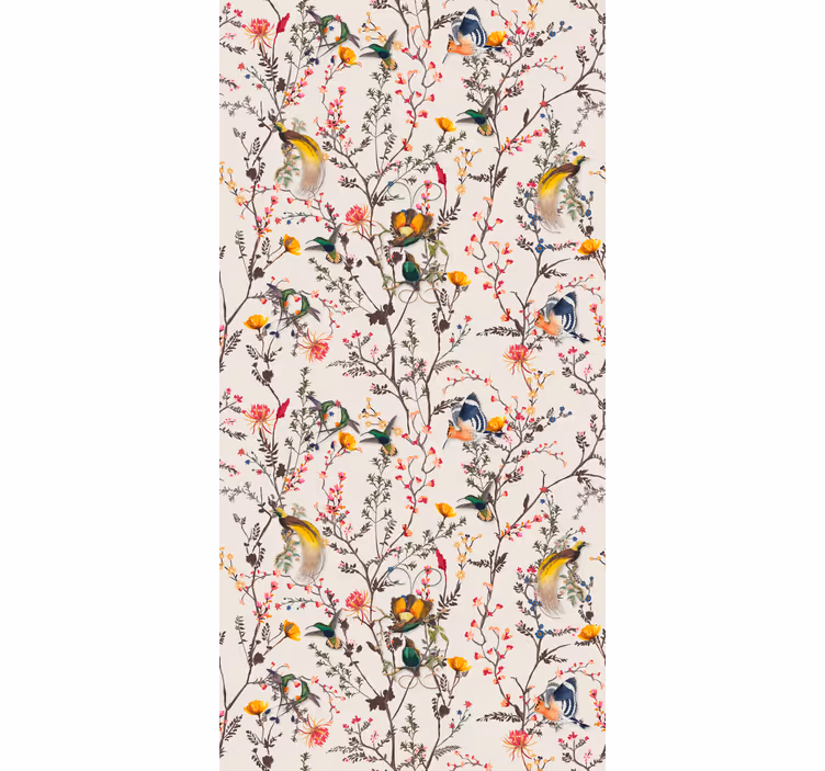 Classic roller blind naturalistic floral design - TenStickers