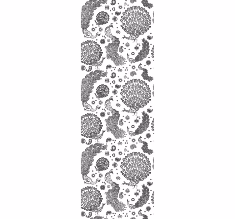 Classic roller blind indian bird design - TenStickers