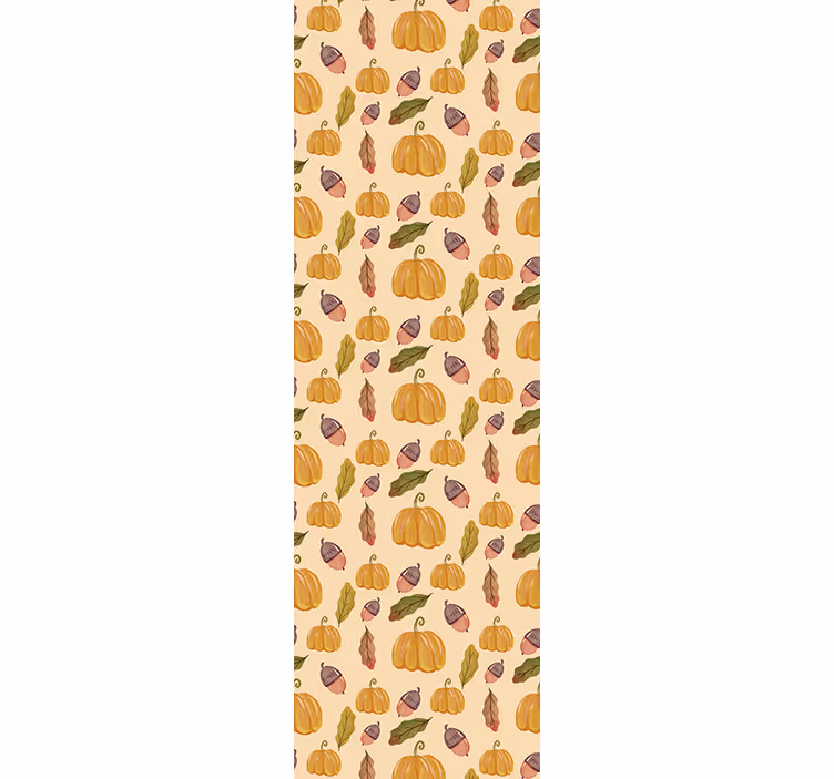 Classic roller blind vintage pumpkins and leaves - TenStickers