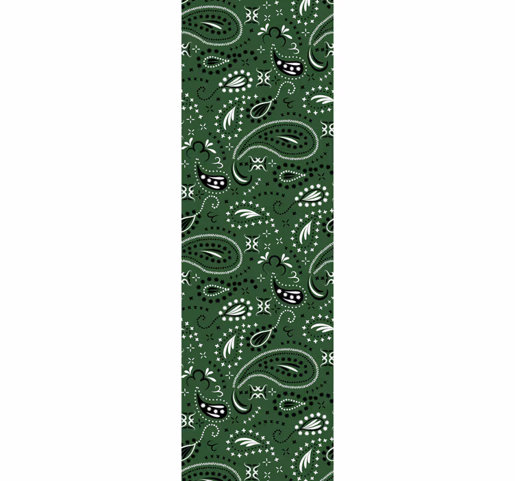 Classic roller blind teal paisley design - TenStickers