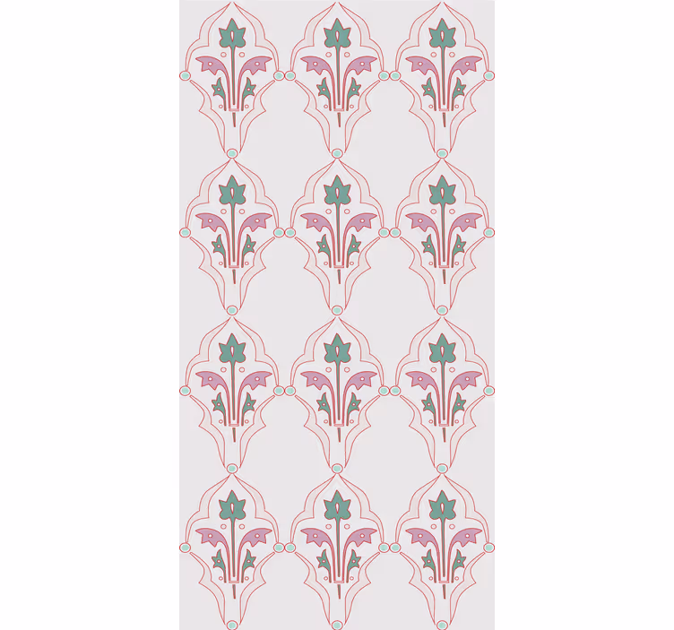 Classic roller blind with elegant floral design - TenStickers