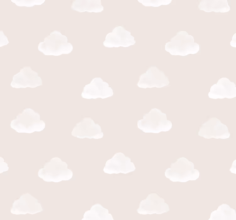 Nursery roller blind with beige clouds pattern - TenStickers