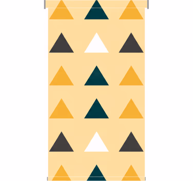 Hallway roller blind in colored triangle geometric - TenStickers