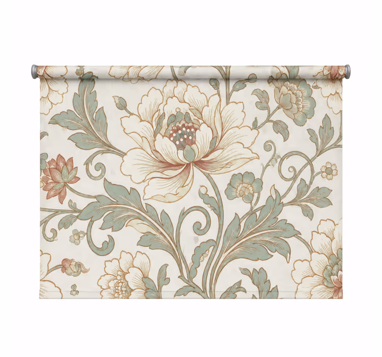 Bathroom window blind with floral design - TenStickers