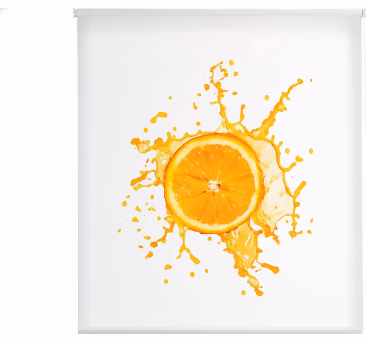 Roller blind for kitchen window width 130 orange fruit - TenStickers