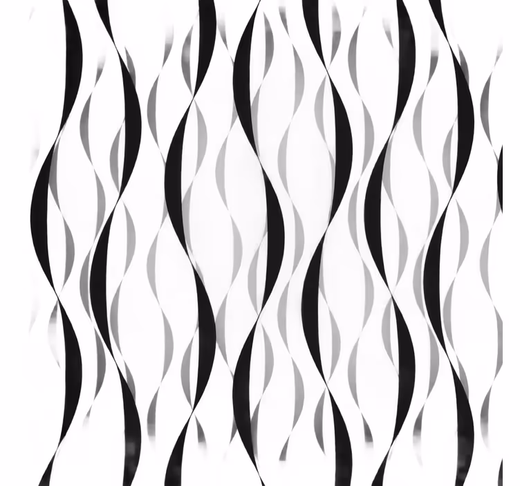 Bathroom window blind width 90 curly stripes - TenStickers