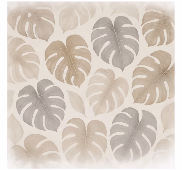 Brown roller blind tropical forest leaves - TenStickers