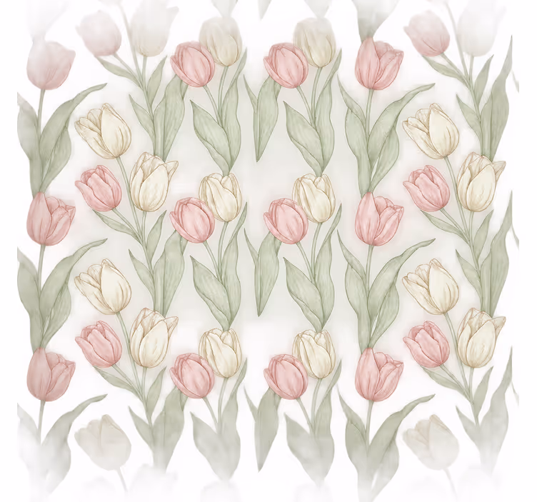 Bathroom window blind width 110 tulips - TenStickers