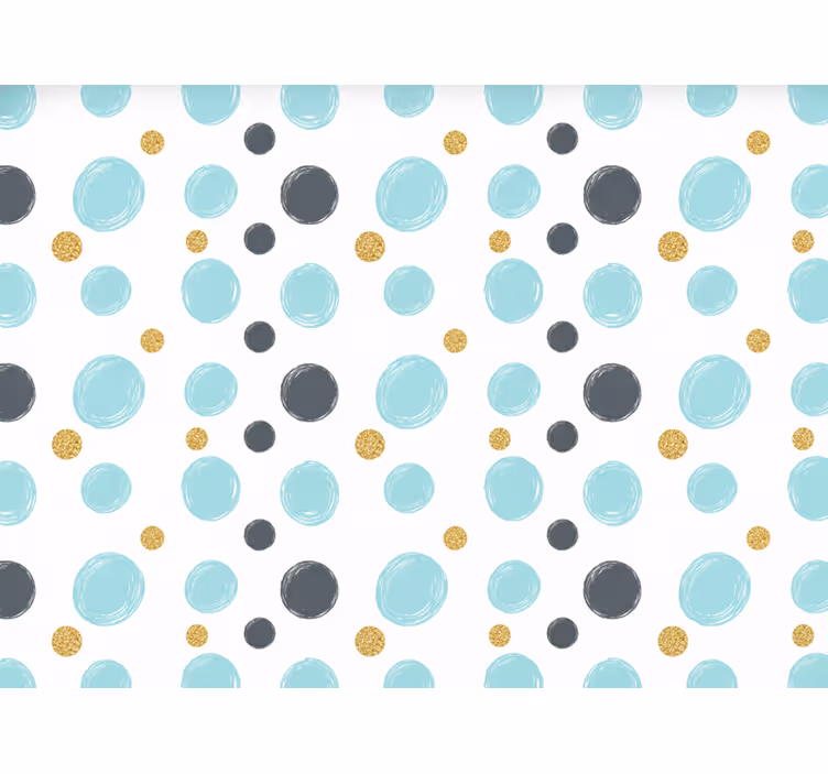 Bathroom window blind width 110 aqua circles - TenStickers