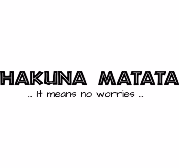 Movie roller blind kids wall sticker hakuna matata - TenStickers