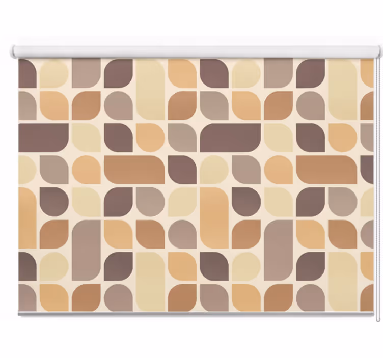 Balcony roller blind in retro color patterns - TenStickers