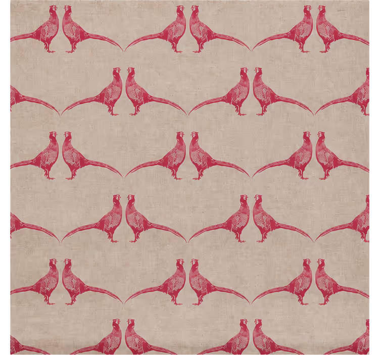 Pink roller blind with barneby gates pheasant design - TenStickers