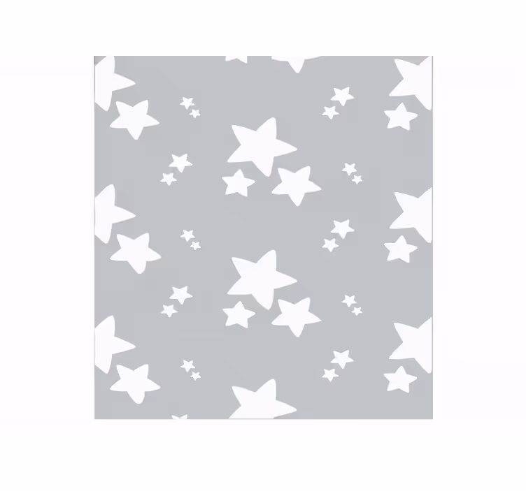 Grey roller blind with simple star pattern - TenStickers