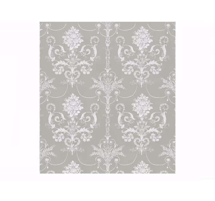 Grey roller blind with royal flower design - TenStickers