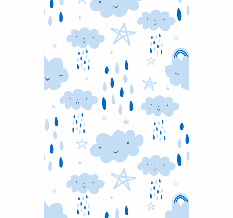Smiling Cloud Patterns clouds roller blind - TenStickers
