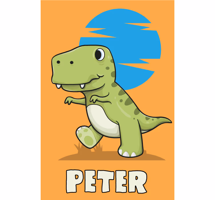 Personalized dinosaur roller blind - TenStickers