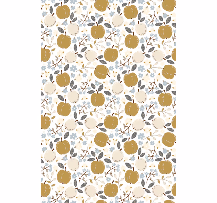 Apple Floral Print fruit roller blind - TenStickers