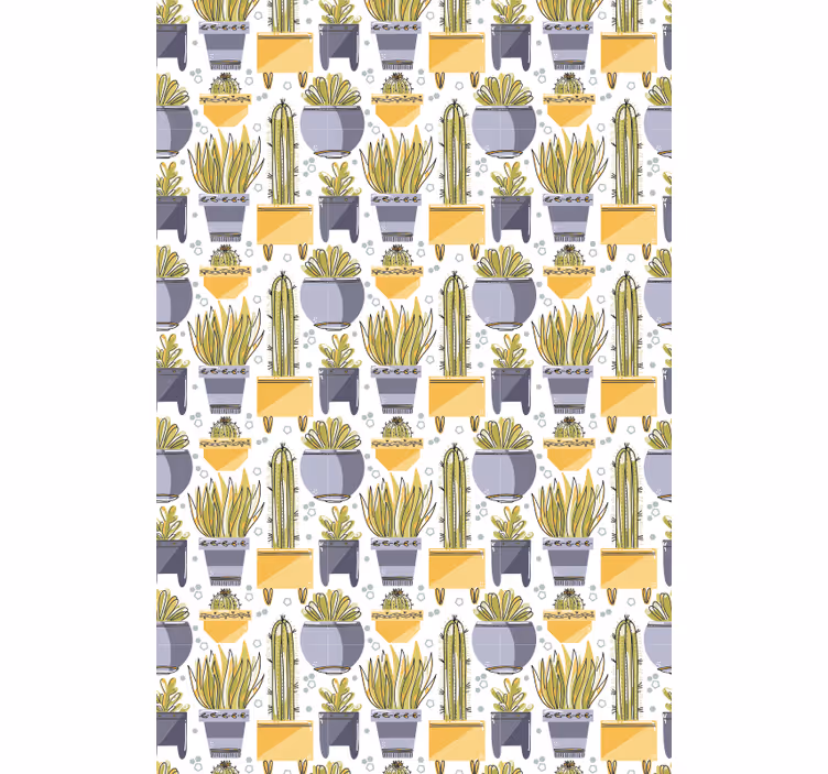 Potted Plant Patterns cactus roller blind - TenStickers