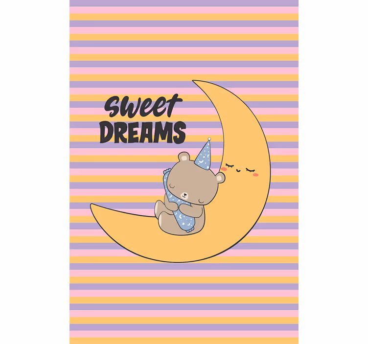 Moonlit Slumber Bear nursery roller blind - TenStickers