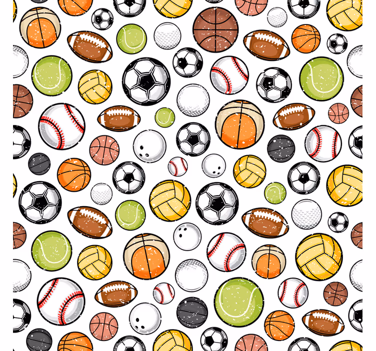 Assorted Balls Equipment roller blind sports - TenStickers