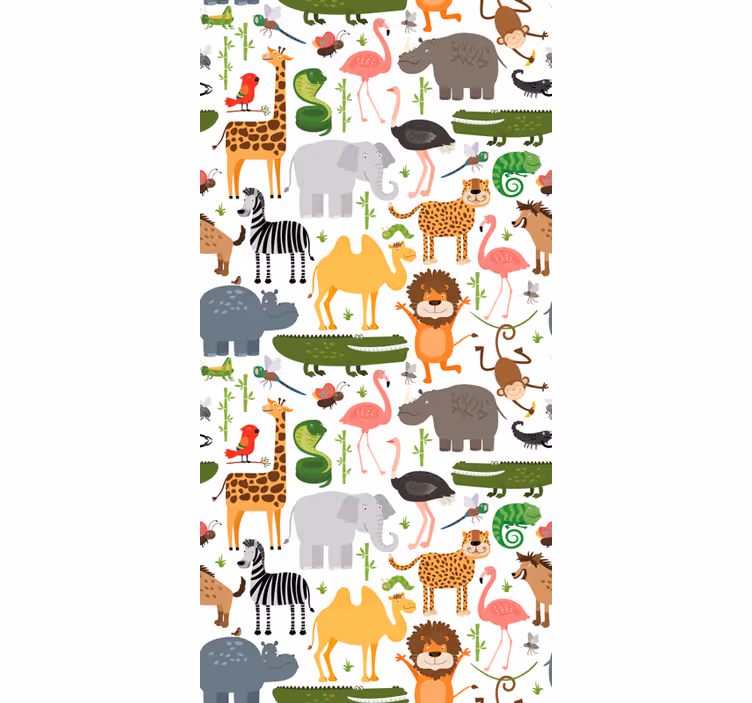 Safari Creature Companions animal roller blind - TenStickers