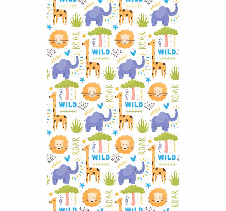 Animal roller blind with safari animal designs - TenStickers
