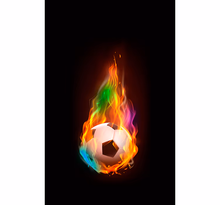 Multicolor fire ball Football blind - TenStickers