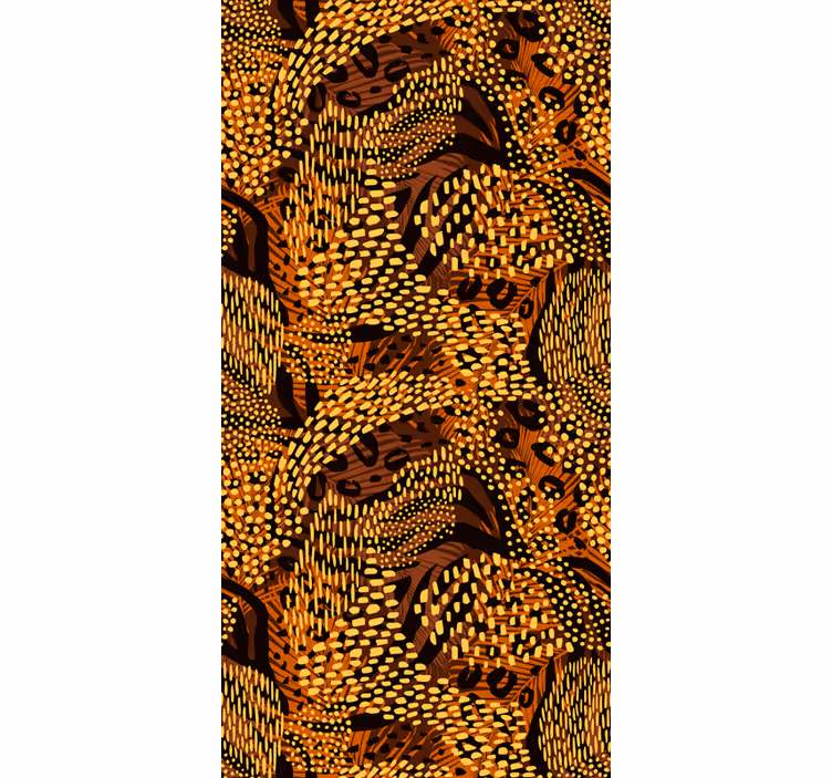 Organic Pattern Brown roller blind - TenStickers