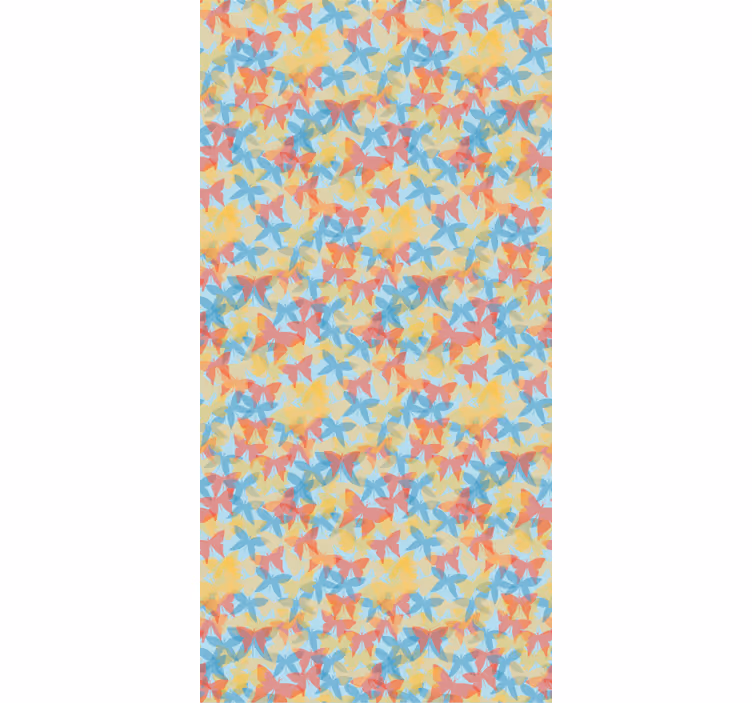 Orange, Yellow and Blue butterfly roller blind - TenStickers