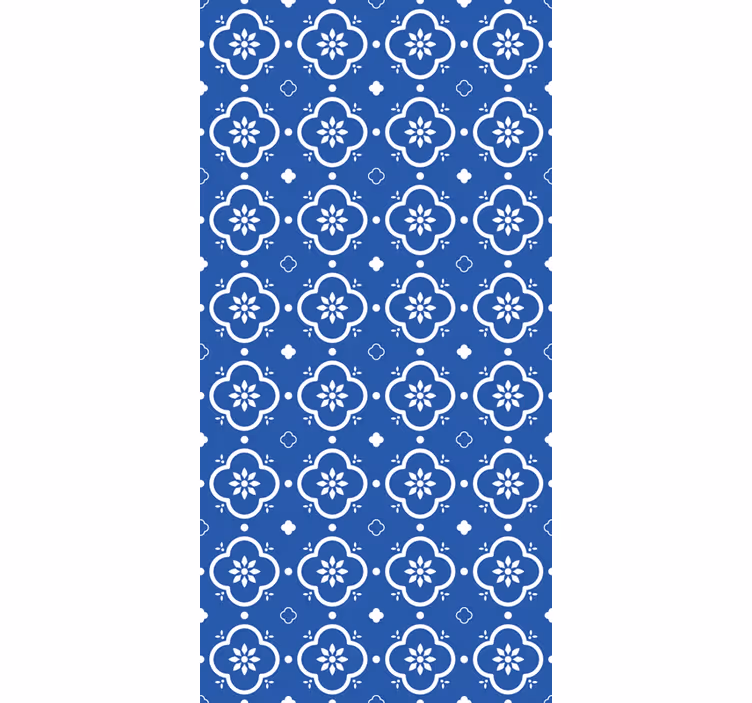 Floral Geometric Pattern roller blind - TenStickers