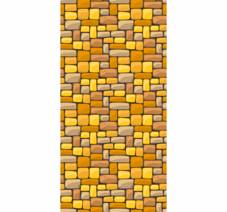 Rectangular Yellow Mosaic texture roller blind - TenStickers