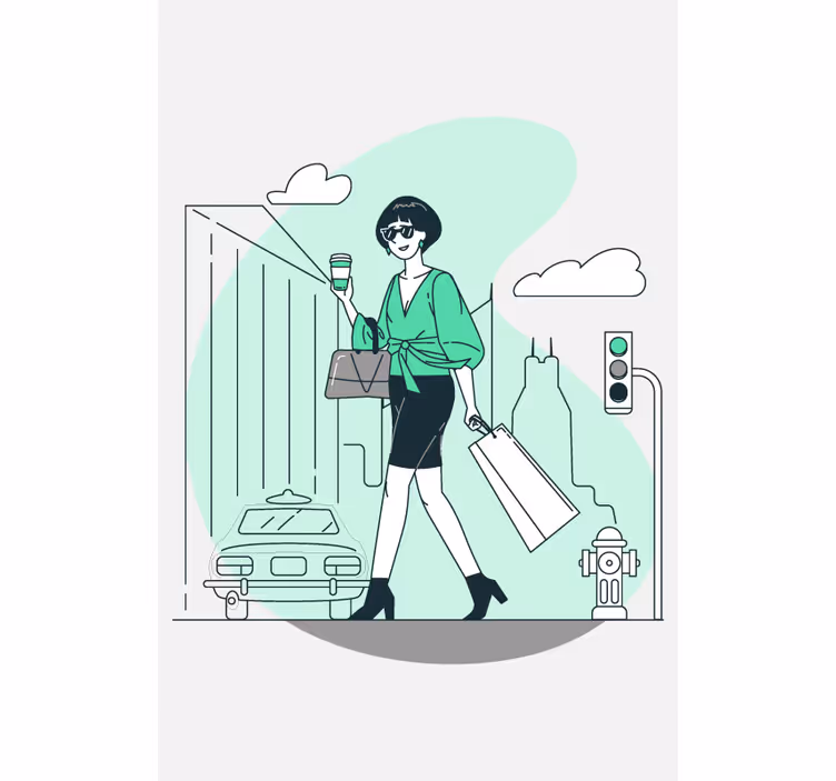 Stylish City Life custom roller blind - TenStickers