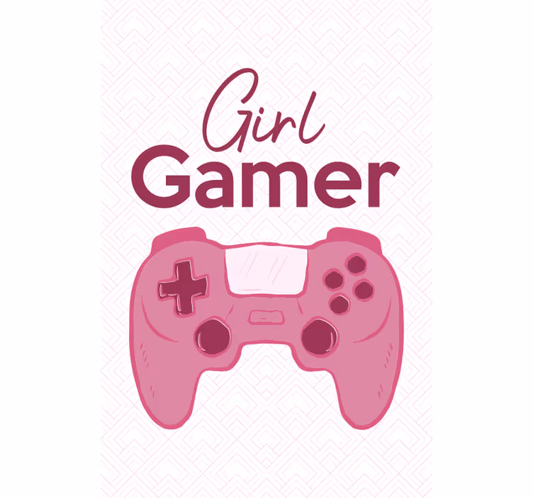 Girl Controller geek roller blind - TenStickers