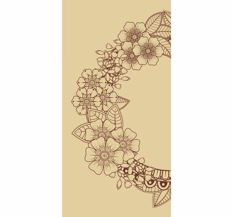 Mandala circle with flowers Elegant blind - TenStickers