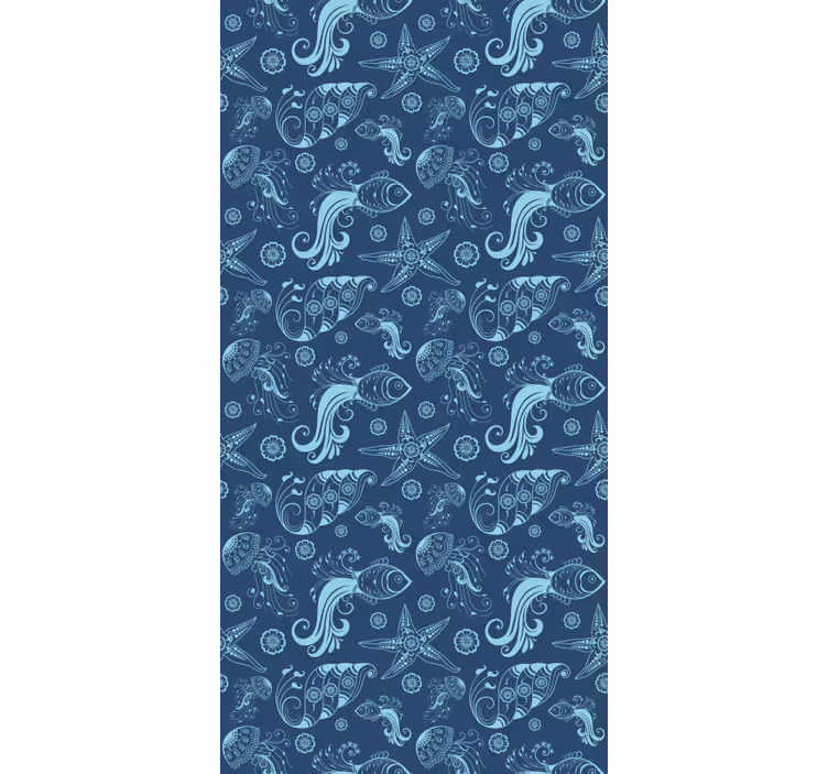 Ocean Fauna Pattern animal roller blind - TenStickers