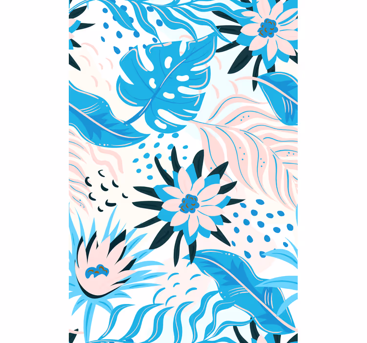 Botanical Pattern Design flower roller blind - TenStickers