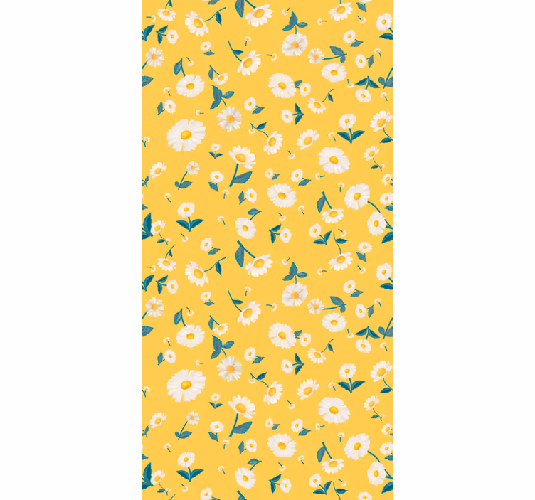 Bright yellow flowers Kitchen roller blind - TenStickers